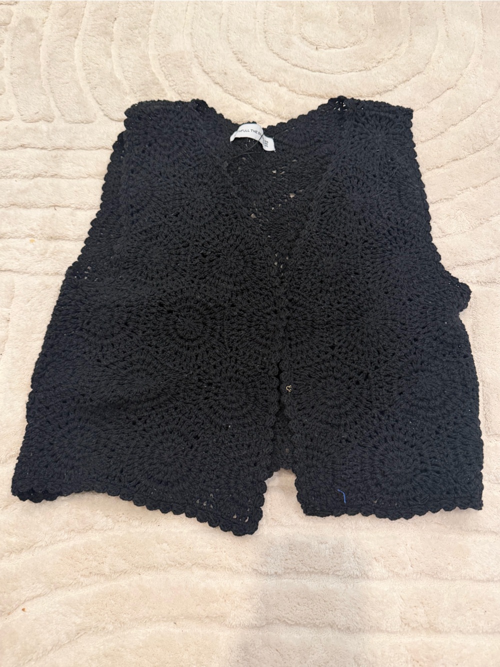Faithfull the Brand Black Crochet Women’s top